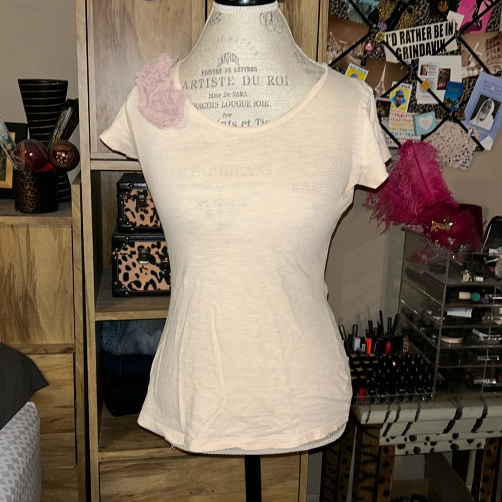 Merona Short Sleeve Embellished Tee - XS